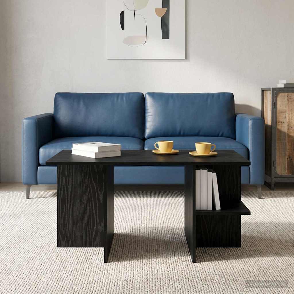 Coffee Table Black Oak 87 x 50 x 45 cm Engineered Wood