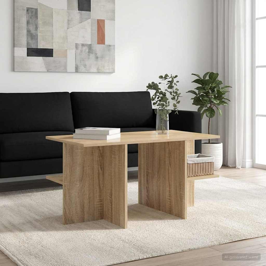 Coffee Table Sonoma Oak 87 x 50 x 45 cm Engineered Wood