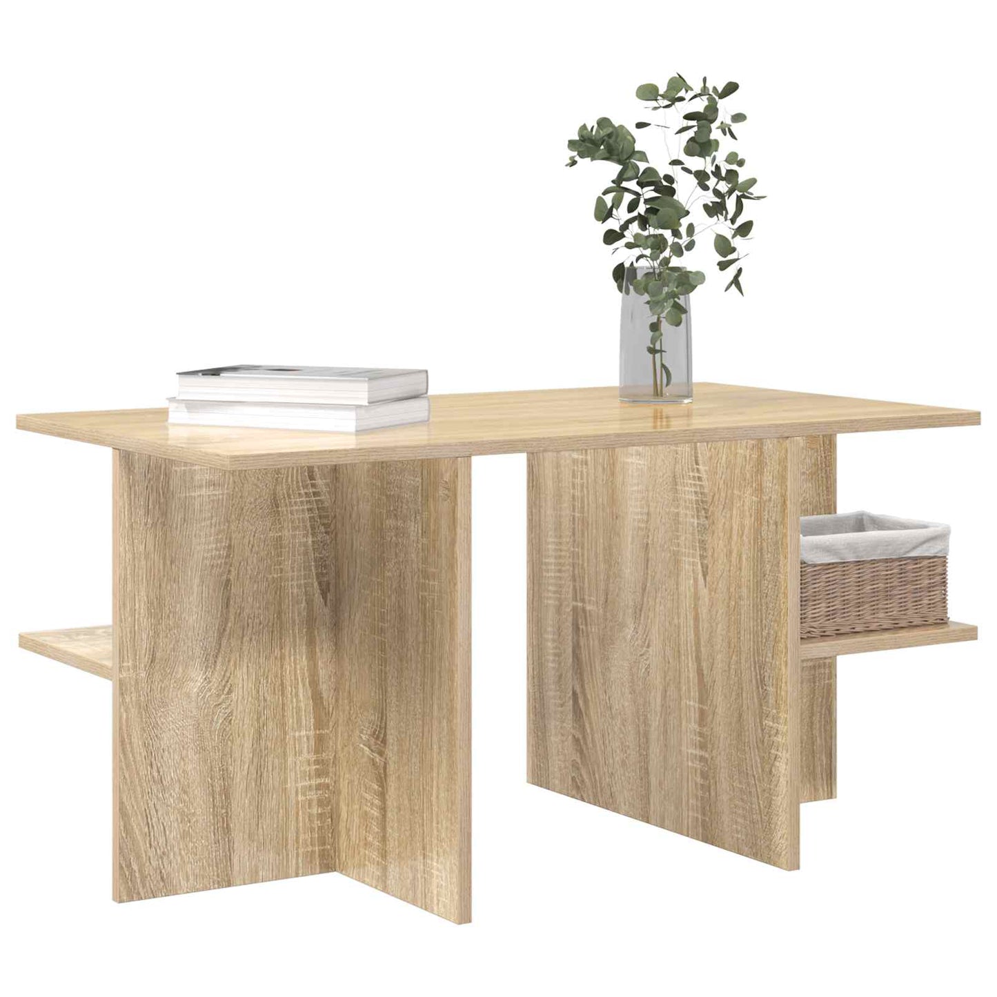 Coffee Table Sonoma Oak 87 x 50 x 45 cm Engineered Wood