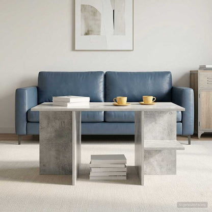 Coffee Table Concrete Grey 87 x 50 x 45 cm Engineered Wood