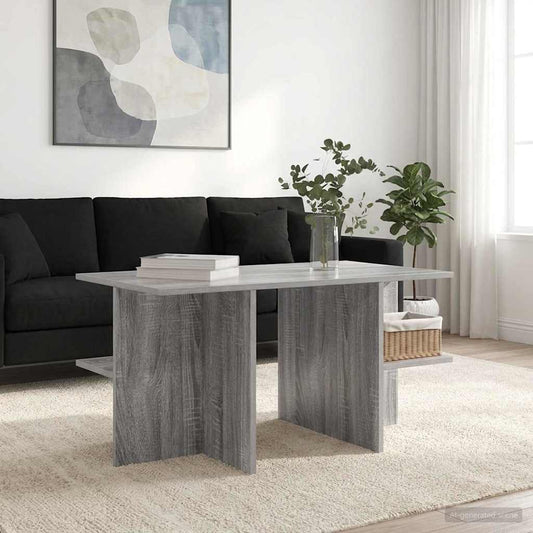 Coffee Table Grey Sonoma 87 x 50 x 45 cm Engineered Wood