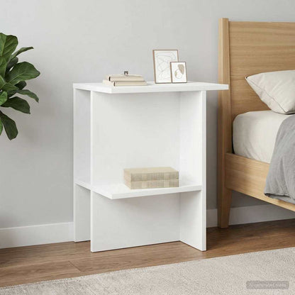 Coffee Table 2 pcs White 40 x 30 x 49 cm Engineered Wood