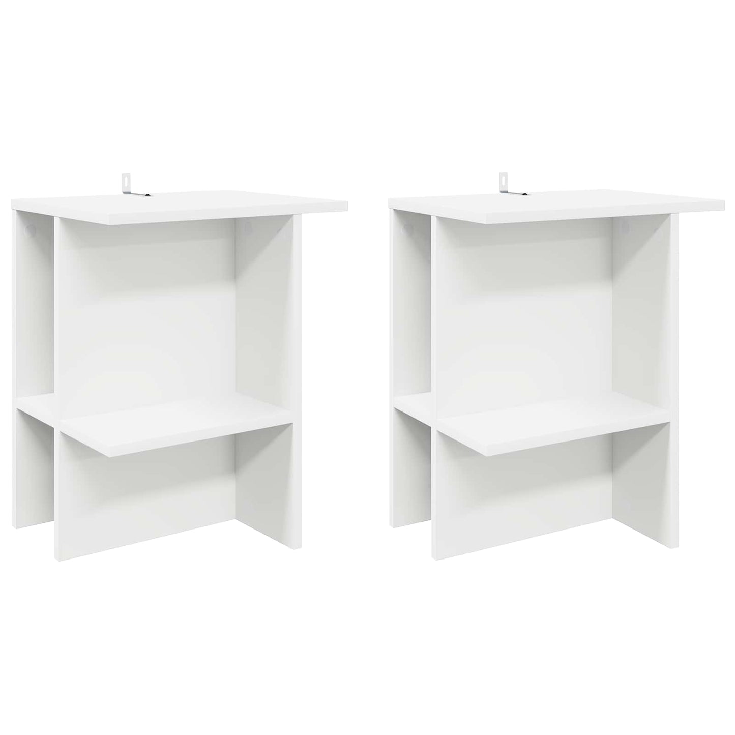 Coffee Table 2 pcs White 40 x 30 x 49 cm Engineered Wood