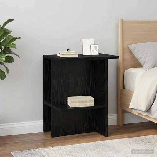 Coffee Table Black Oak 40 x 30 x 49 cm Engineered Wood