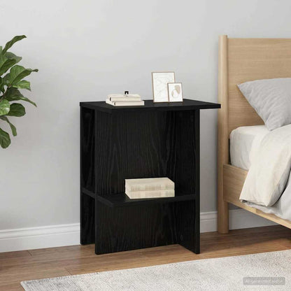 Coffee Table 2 pcs Black Oak 40 x 30 x 49 cm Engineered Wood
