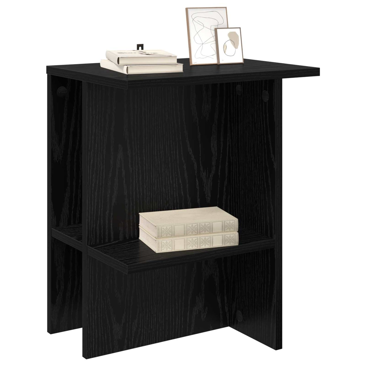 Coffee Table 2 pcs Black Oak 40 x 30 x 49 cm Engineered Wood
