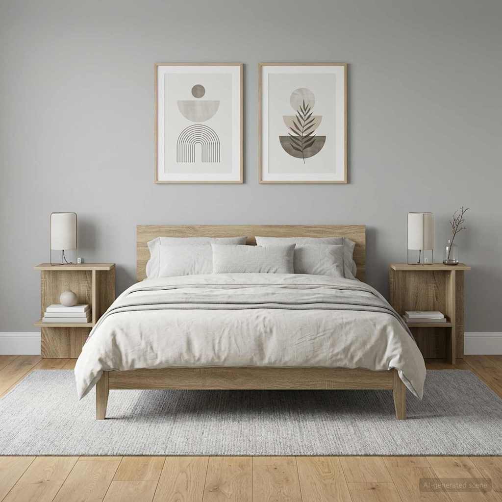 Coffee Table 2 pcs Sonoma Oak 40 x 30 x 49 cm Engineered Wood