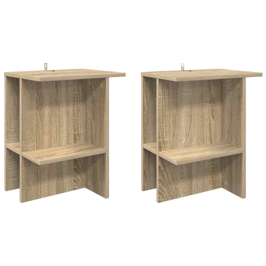 Coffee Table 2 pcs Sonoma Oak 40 x 30 x 49 cm Engineered Wood
