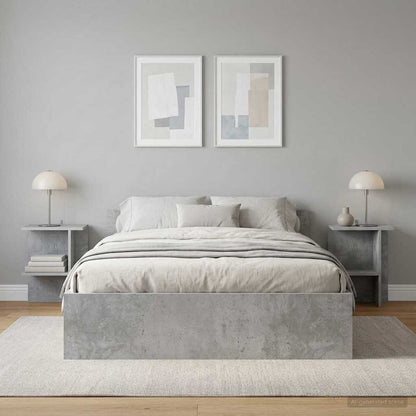 Coffee Table 2 pcs Concrete Grey 40 x 30 x 49 cm