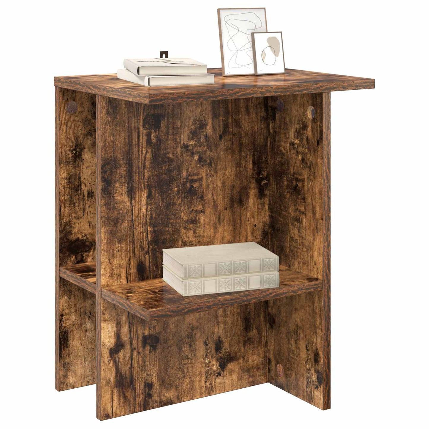 Coffee Table Smoked Oak 40 x 30 x 49 cm Engineered Wood