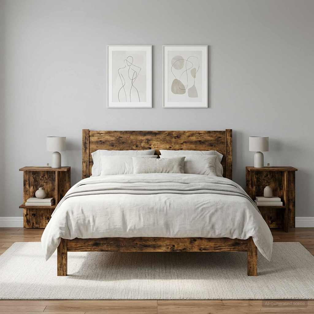 Coffee Table 2 pcs Smoked Oak 40 x 30 x 49 cm Engineered Wood