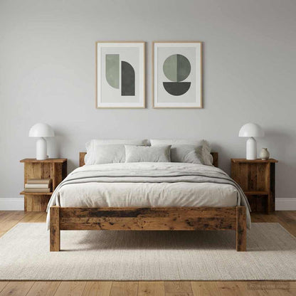 Coffee Table 2 pcs Old Wood 40 x 30 x 49 cm Engineered Wood