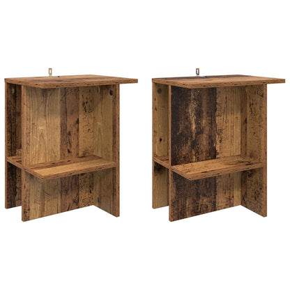 Coffee Table 2 pcs Old Wood 40 x 30 x 49 cm Engineered Wood