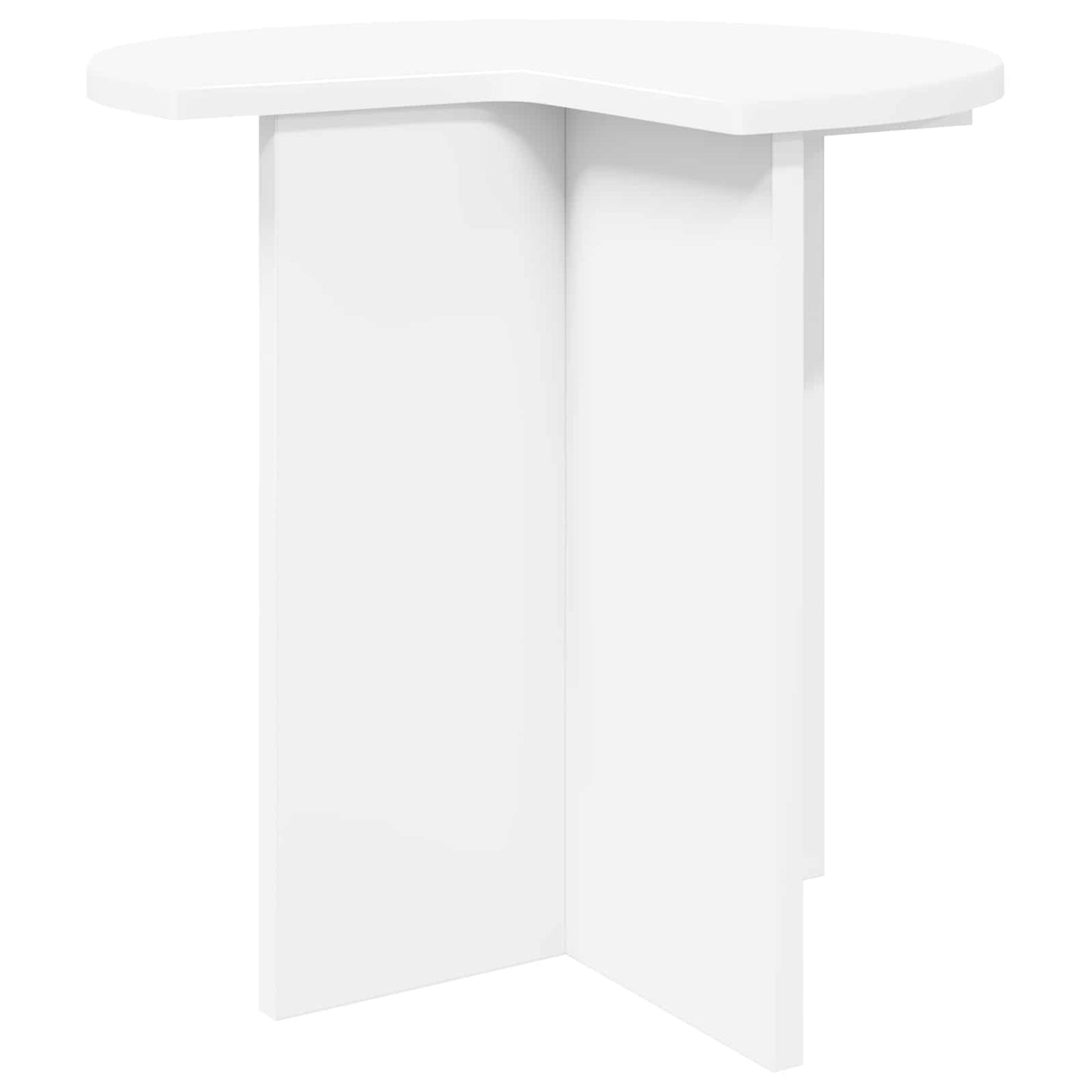 Side Table with Storage White Ø 39 x 38 cm Engineered Wood
