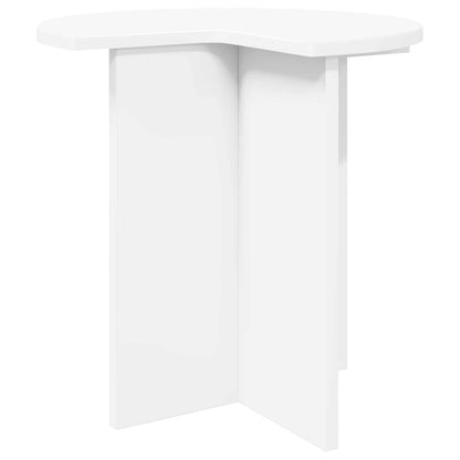 Side Table with Storage White Ø 39 x 38 cm Engineered Wood