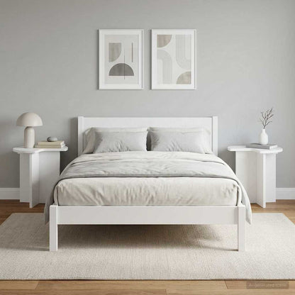 Side Table 2 pcs White Ø 39 x 38 cm Engineered Wood