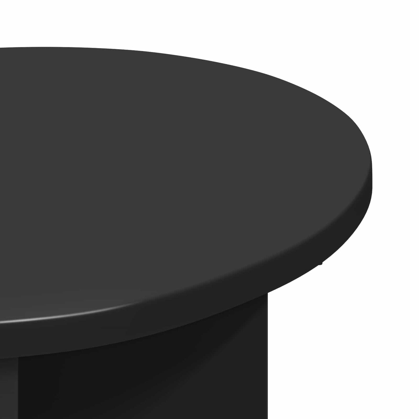 Side Table 2 pcs Black Oak Ø 39 x 38 cm Engineered Wood