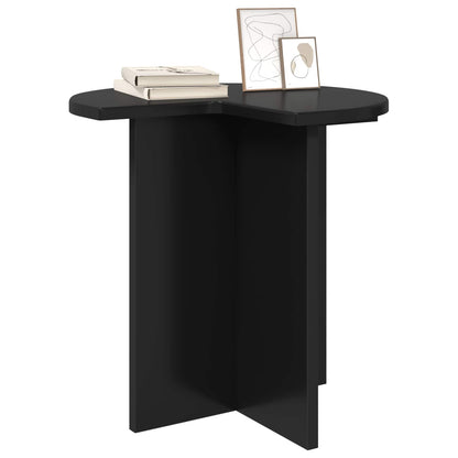 Side Table 2 pcs Black Oak Ø 39 x 38 cm Engineered Wood