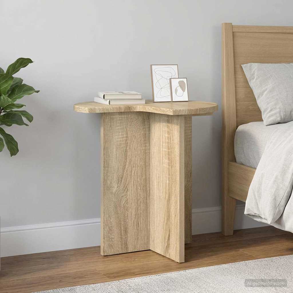 Side Table with Storage Sonoma Oak Ø 39 x 38 cm Engineered Wood