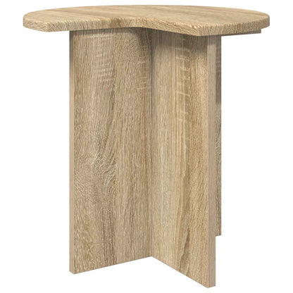 Side Table with Storage Sonoma Oak Ø 39 x 38 cm Engineered Wood