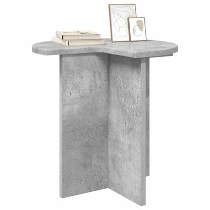 Side Table Concrete Grey Ø 39 x 38 cm Engineered Wood