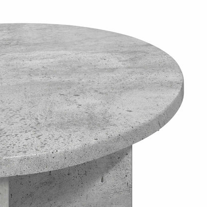Side Table 2 pcs Concrete Grey Ø 39 x 38 cm Engineered Wood