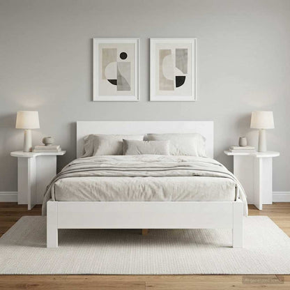 Side Table 2 pcs High Gloss White Ø 39 x 38 cm Engineered Wood
