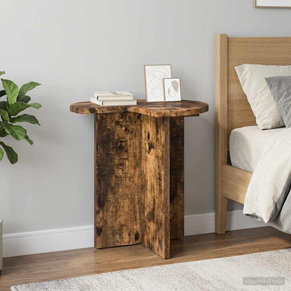Side Table Smoked Oak Ø 39 x 38 cm Engineered Wood