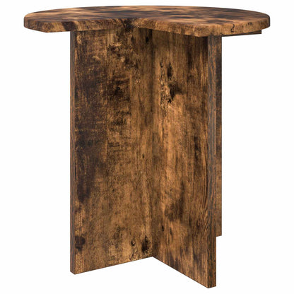 Side Table Smoked Oak Ø 39 x 38 cm Engineered Wood