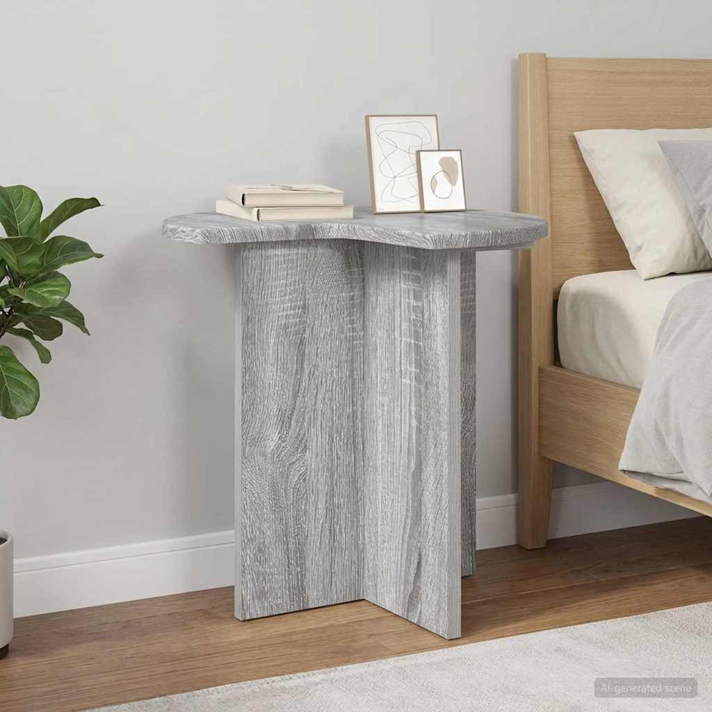 Side Table Grey Sonoma Ø 39 x 38 cm Engineered Wood