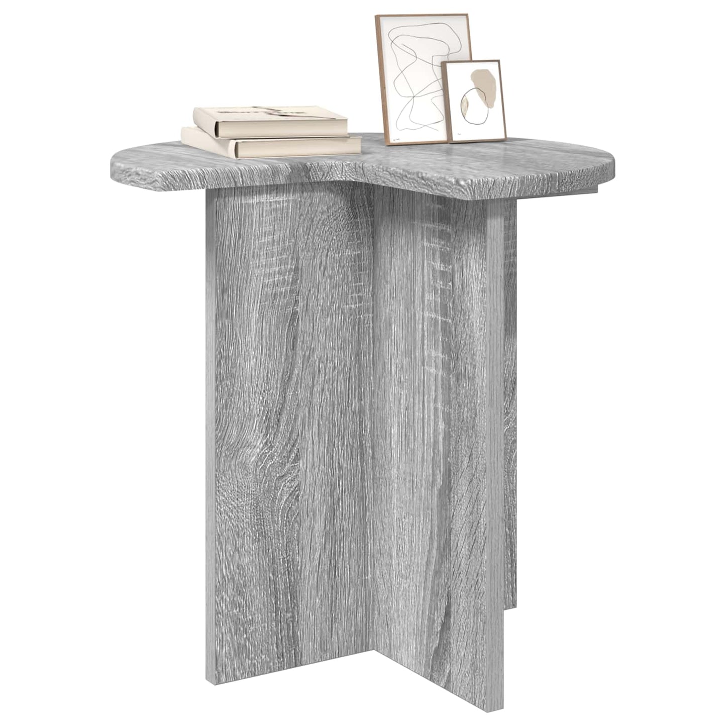 Side Table Grey Sonoma Ø 39 x 38 cm Engineered Wood