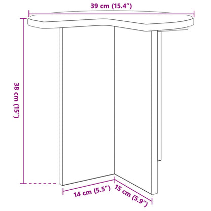 Side Table Grey Sonoma Ø 39 x 38 cm Engineered Wood