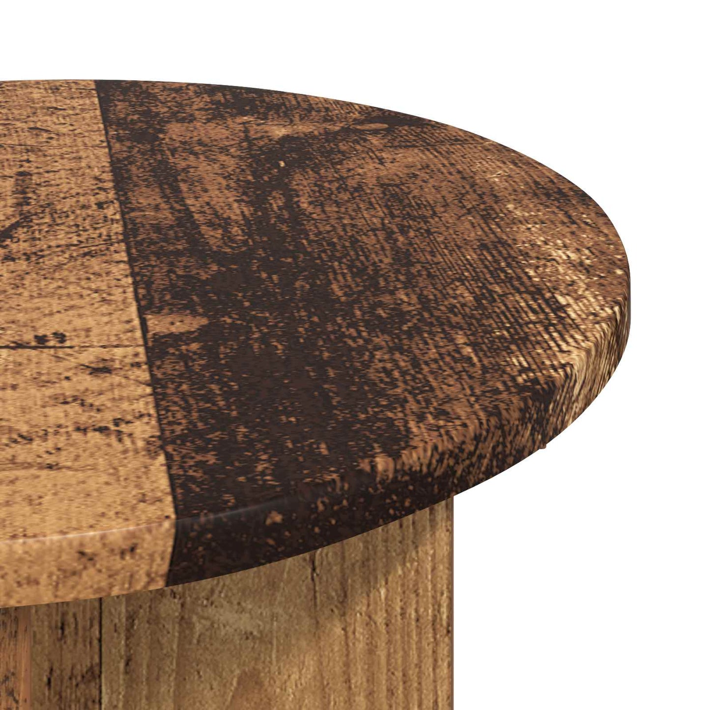 Side Table with Storage Old Wood Ø 39 x 38 cm Engineered Wood