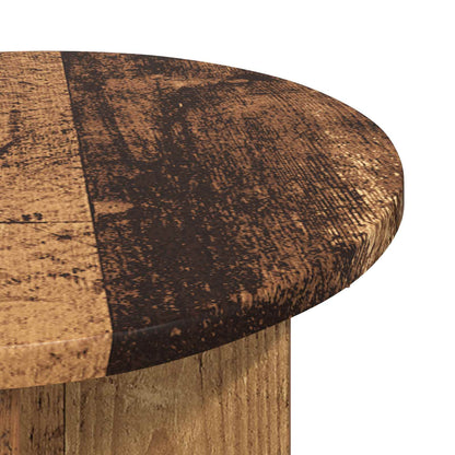 Side Table with Storage Old Wood Ø 39 x 38 cm Engineered Wood