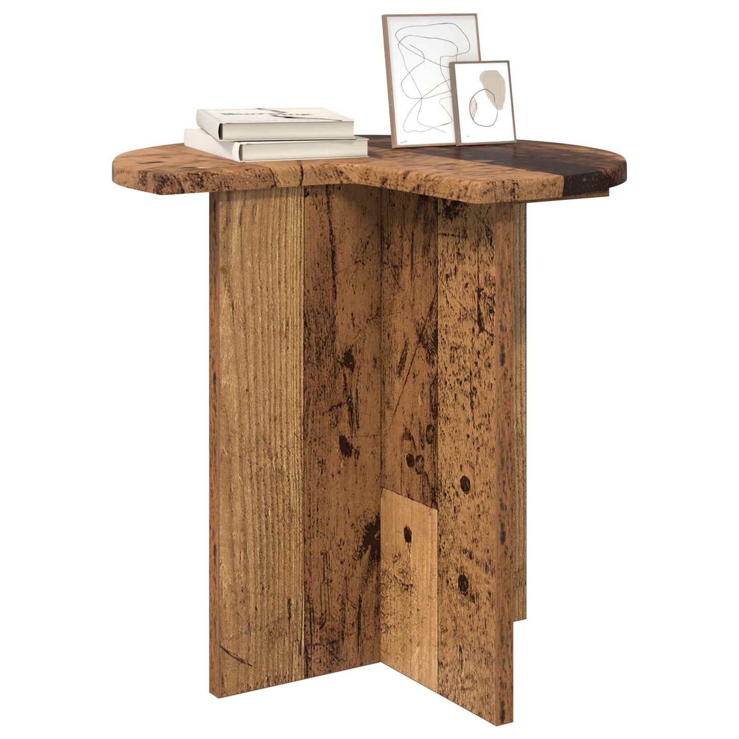 Side Table with Storage Old Wood Ø 39 x 38 cm Engineered Wood