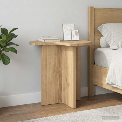 Side Table Artisan Oak Ø 39 x 38 cm Engineered Wood