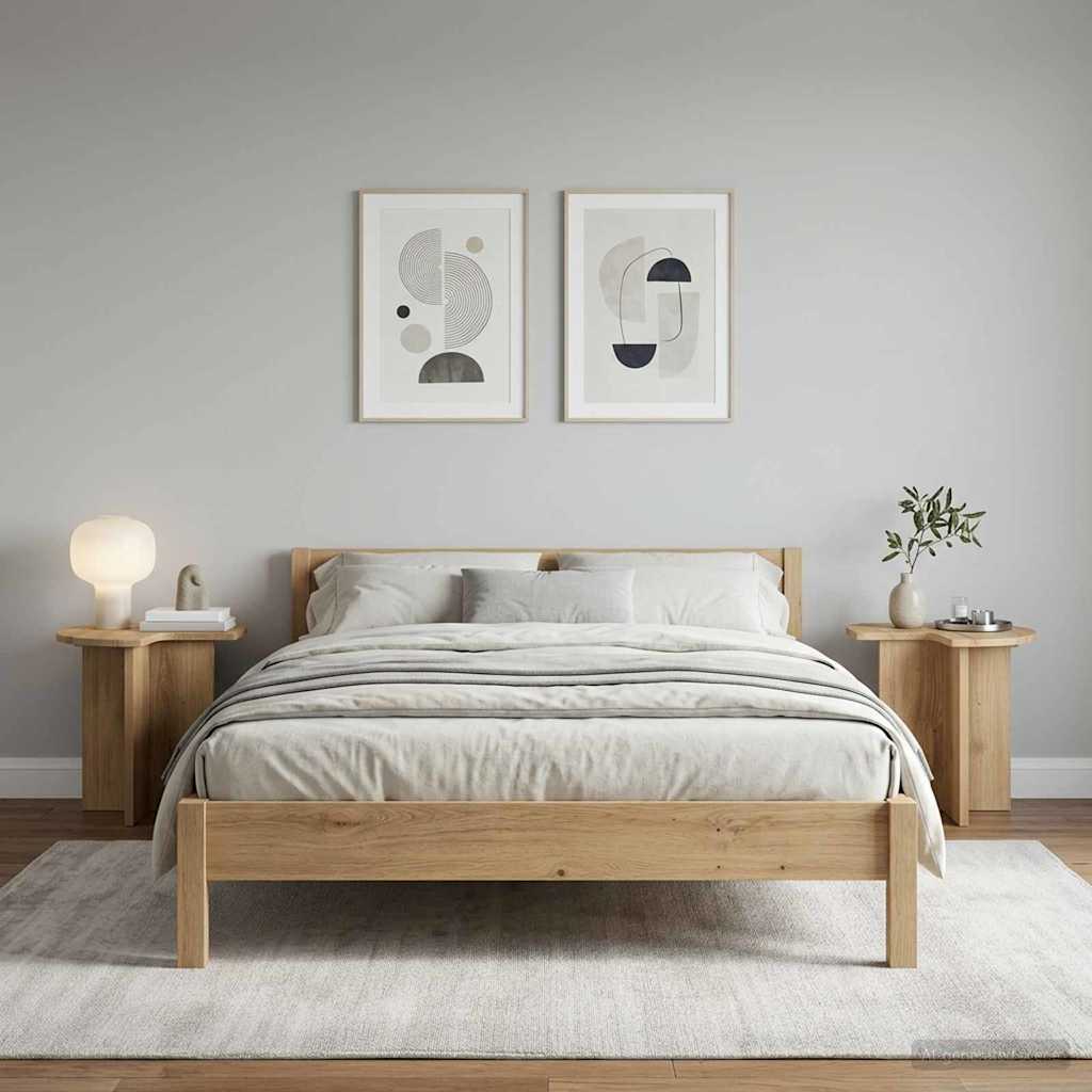 Side Table 2 pcs Artisan Oak Ø 39 x 38 cm Engineered Wood