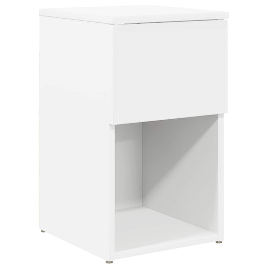 Bed Cabinet White 29 x 31.5 x 49 cm Engineered Wood