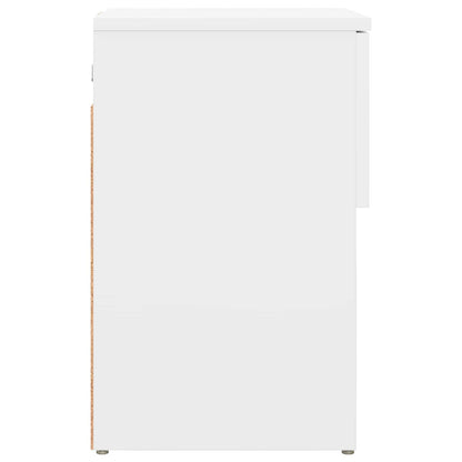 Bed Cabinet White 29 x 31.5 x 49 cm Engineered Wood