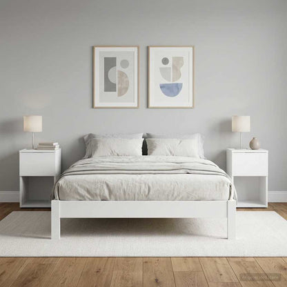 Bed Cabinet 2 pcs White 29 x 31.5 x 49 cm Engineered Wood