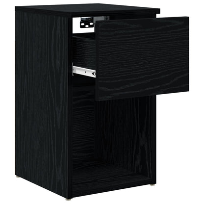 Bed Cabinet 2 pcs Black Oak 29 x 31.5 x 49 cm Engineered Wood