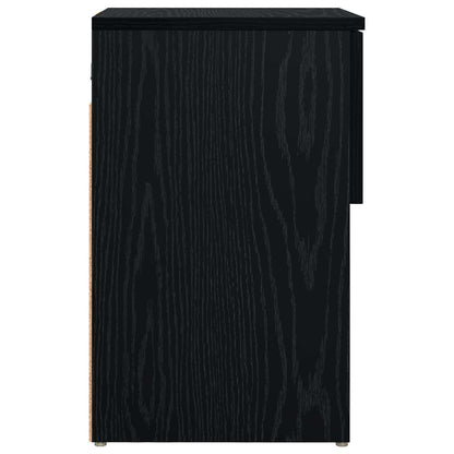 Bed Cabinet 2 pcs Black Oak 29 x 31.5 x 49 cm Engineered Wood
