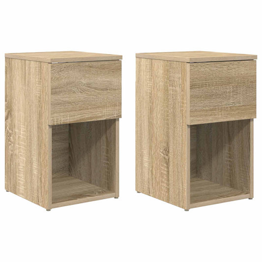 Bed Cabinet 2 pcs Sonoma Oak 29 x 31.5 x 49 cm Engineered Wood