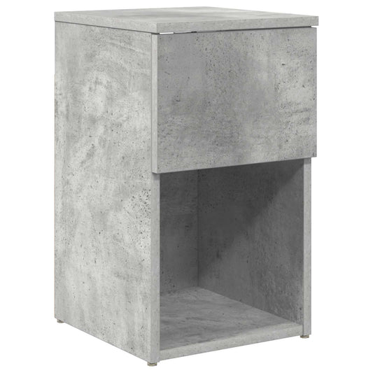 Bed Cabinet Concrete Grey 29 x 31.5 x 49 cm Engineered Wood