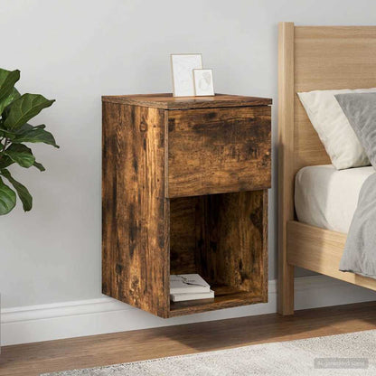 Bed Cabinet Smoked Oak 29 x 31.5 x 49 cm Engineered Wood