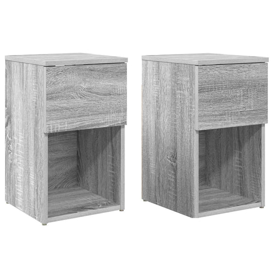 Bed Cabinet 2 pcs Grey Sonoma 29 x 31.5 x 49 cm Engineered Wood