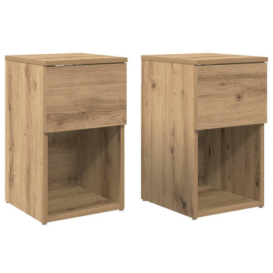 Bed Cabinet 2 pcs Artisan Oak 29 x 31.5 x 49 cm Engineered Wood