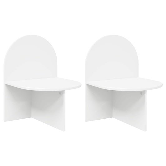 Bedside Table 2 pcs White 48 x 49 x 65 cm Engineered Wood