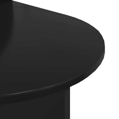 Bedside Table 2 pcs Black Oak 48 x 49 x 65 cm Engineered Wood