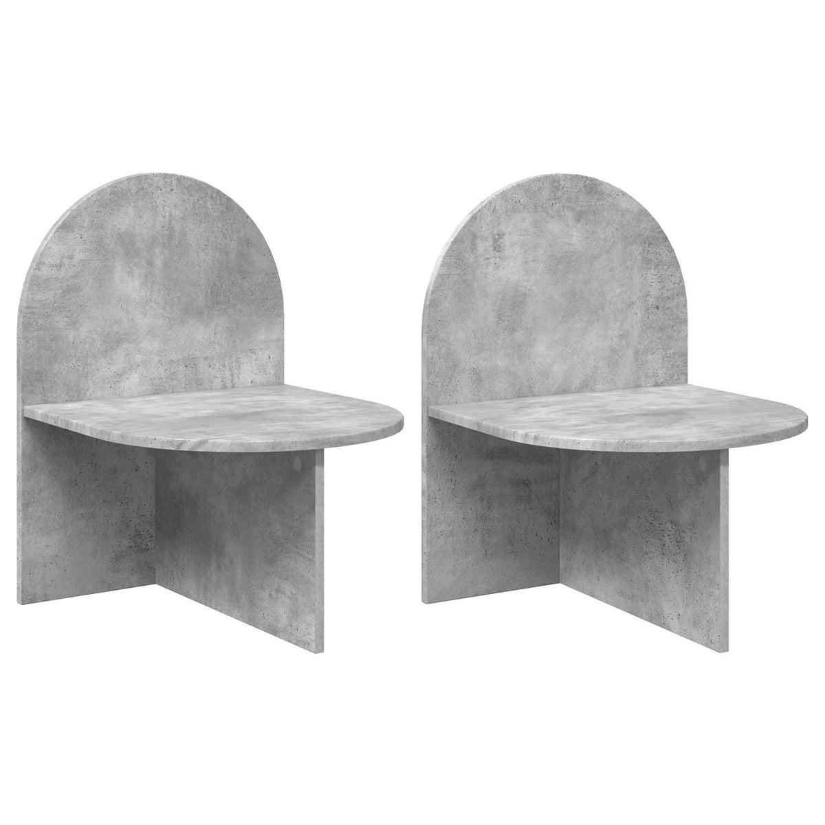 Bedside Table 2 pcs Concrete Grey 48 x 49 x 65 cm
